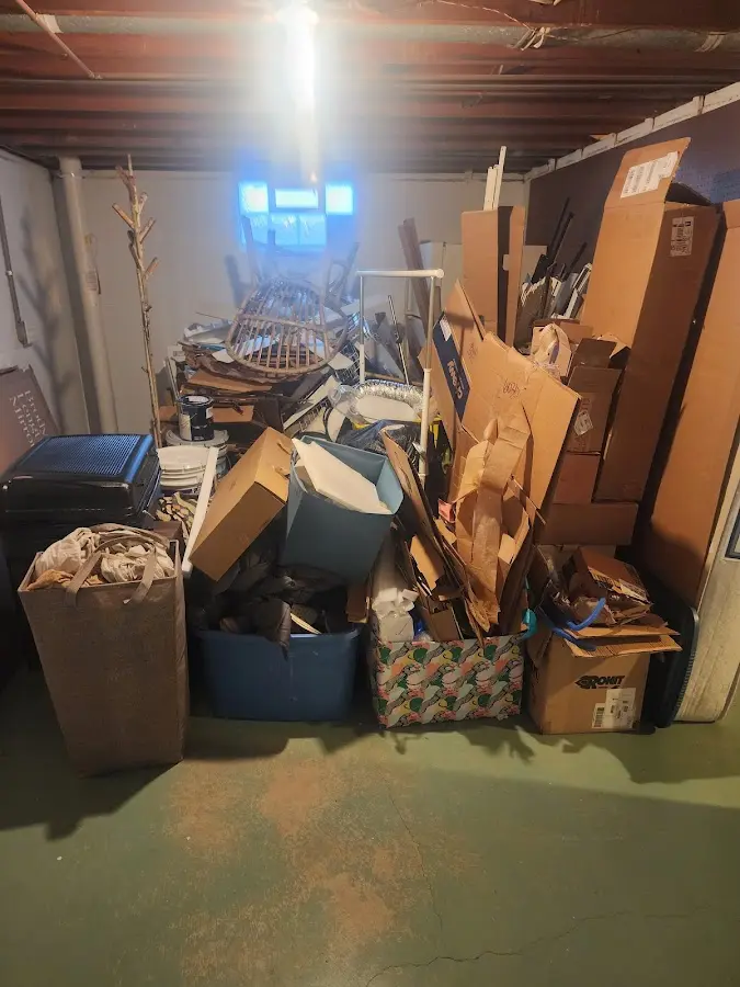 Roll-off dumpster container at job site for Roll Off Dumpster Rental in Midlothian